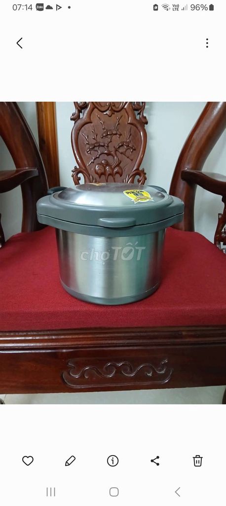 Nồi ủ nhiệt Nhật Bản Inox 3.5 lít Bạc. Mua bán Dụng cụ nhà bếp tại Thành phố Chí Linh Hải Dương được đăng bởi Anh Nguyen hình 1