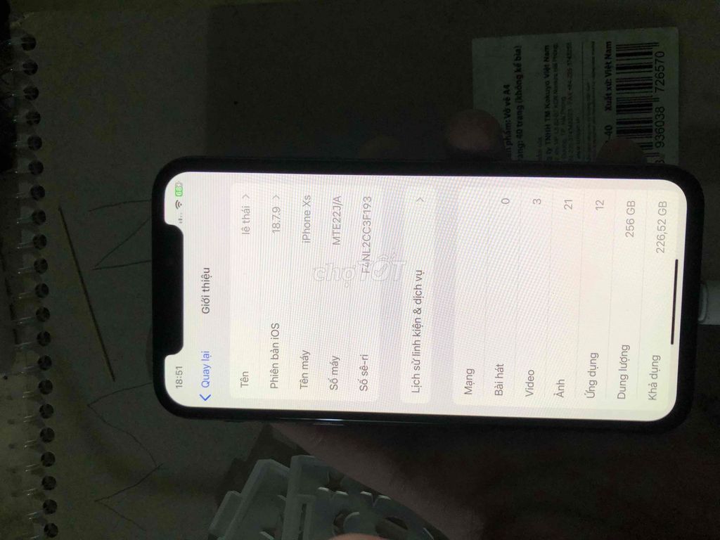Apple iPhone Xs 256GB Đen. Mua bán Điện thoại tại Huyện Đông Anh Hà Nội được đăng bởi thái lê hình 1