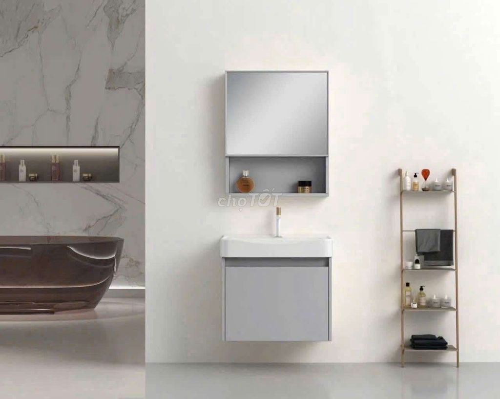 Tủ lavabo Nhựa PVC Xám. Mua bán Thiết bị vệ sinh, nhà tắm tại Quận Đống Đa Hà Nội được đăng bởi tk 681 hình 1