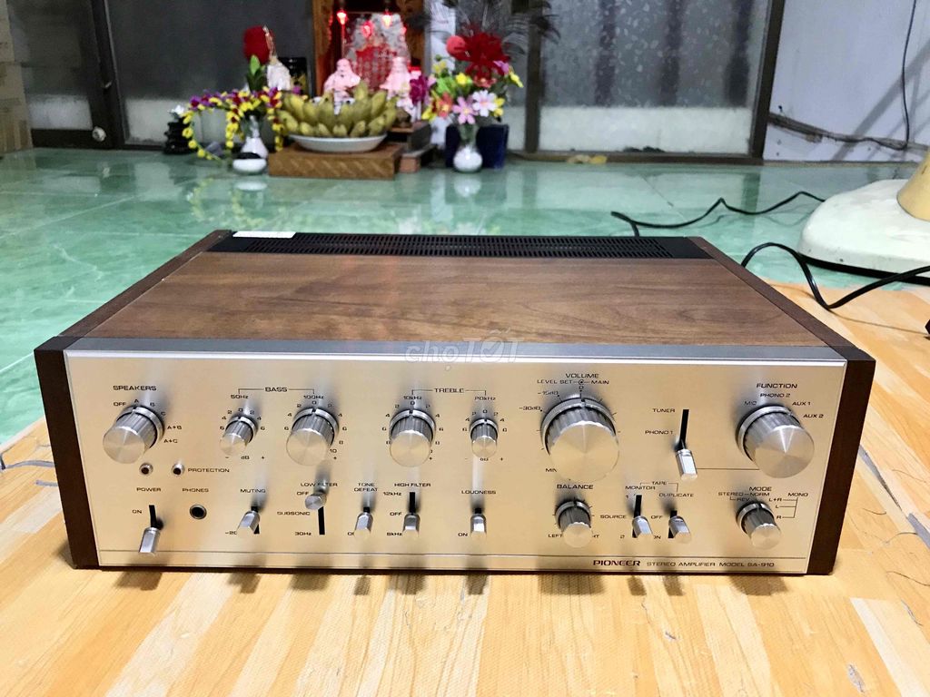 Amply Pioneer SA-910 Vỏ gỗ, mặt nhôm Nhật Bản. Mua bán Tivi, Âm thanh tại Quận Tân Phú Tp Hồ Chí Minh được đăng bởi Tony Nghĩa Audio Hàng Bãi  hình 1