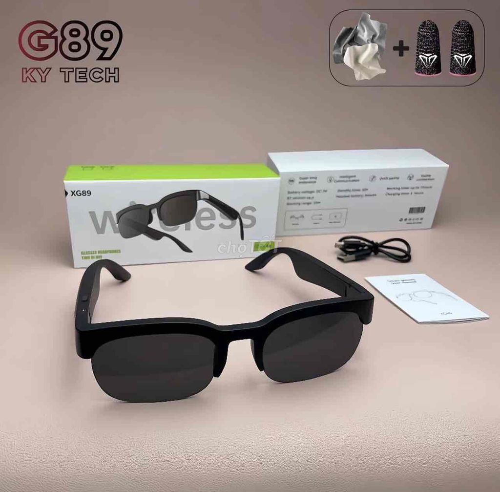 Kính mát Bluetooth XG89 Đen. Mua bán Thiết bị đeo thông minh tại Huyện Bình Chánh Tp Hồ Chí Minh được đăng bởi Thu Yumi hình 1