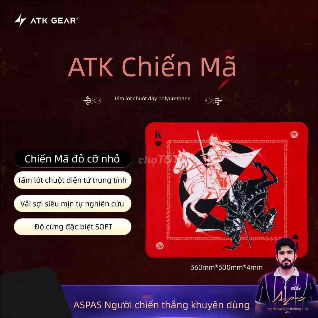 Tấm lót chuột ATK GEAR Chiến Mã Đỏ. Mua bán Phụ kiện (Màn hình, Chuột...) tại Quận Ngô Quyền Hải Phòng được đăng bởi Công Dũng hình 1