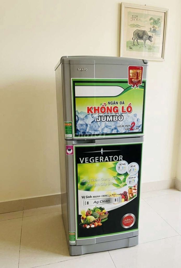 Tủ lạnh Sanyo Xám 2 cánh ngăn đá Jumbo. Mua bán Tủ lạnh tại Quận Thanh Xuân Hà Nội được đăng bởi Thanh Trúc hình 1