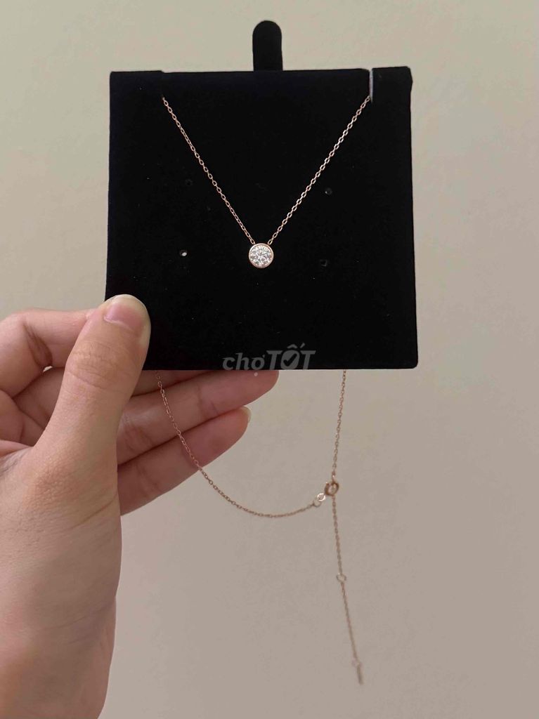Vòng cổ Bạc S925 Vàng hồng. Mua bán Phụ kiện thời trang khác tại Quận Cẩm Lệ Đà Nẵng được đăng bởi gocthanhlibh hình 1