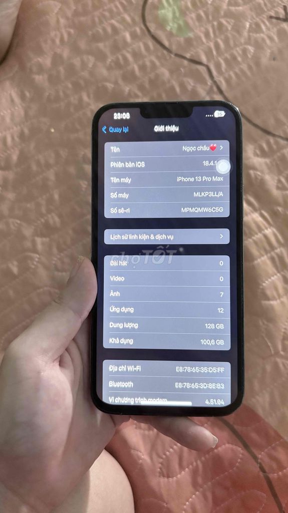 Apple iPhone 13 Pro Max 128GB. Mua bán Điện thoại tại Huyện Nhơn Trạch Đồng Nai được đăng bởi Cam duyen hình 1