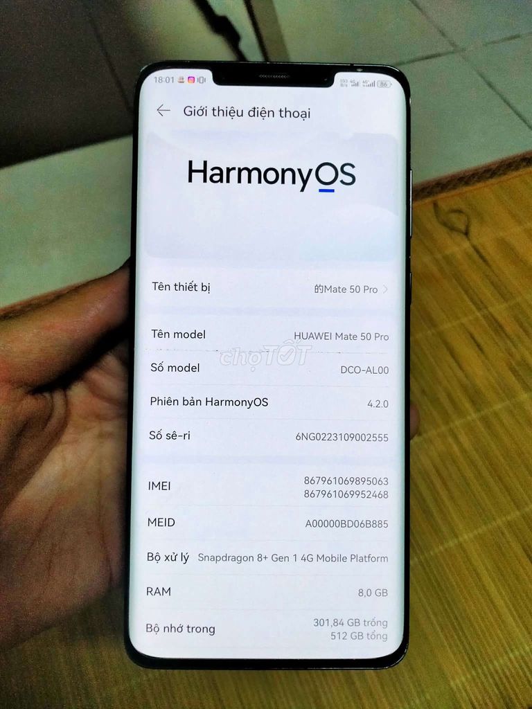 GL Huawei Mate 50 Pro 512GB Đen. Mua bán Điện thoại tại Thành phố Thủ Đức Tp Hồ Chí Minh được đăng bởi Nguyễn Hoàng Sơn hình 1