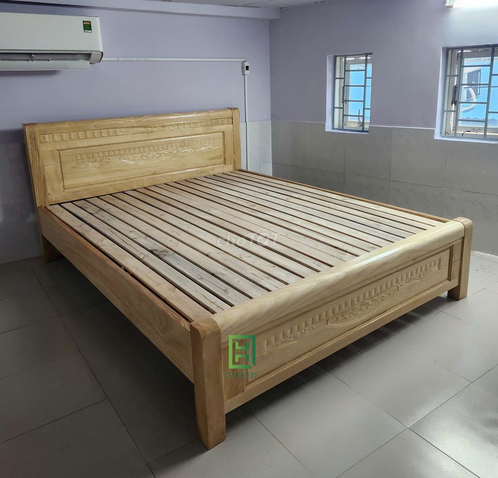 GIƯỜNG GỖ SỒI TỰ NHIÊN - GIƯỜNG GỖ SỒI XỊN XÒ. Mua bán Giường, chăn ga gối nệm tại Quận 12 Tp Hồ Chí Minh được đăng bởi LÊ VĂN HÙNG hình 1