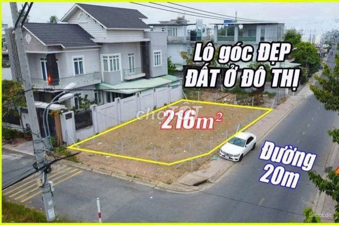 LÔ GÓC 2MT CỰC ĐẸP-216M2 TT.CỦ CHI CẦN BÁN GẤP-CHỊU KHÔNG NỔI-520TR