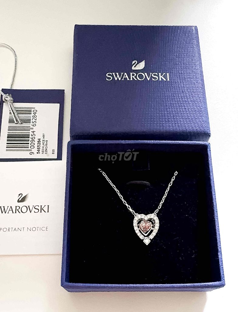Pass dây chuyền Swarovski Dance Heart full box tag