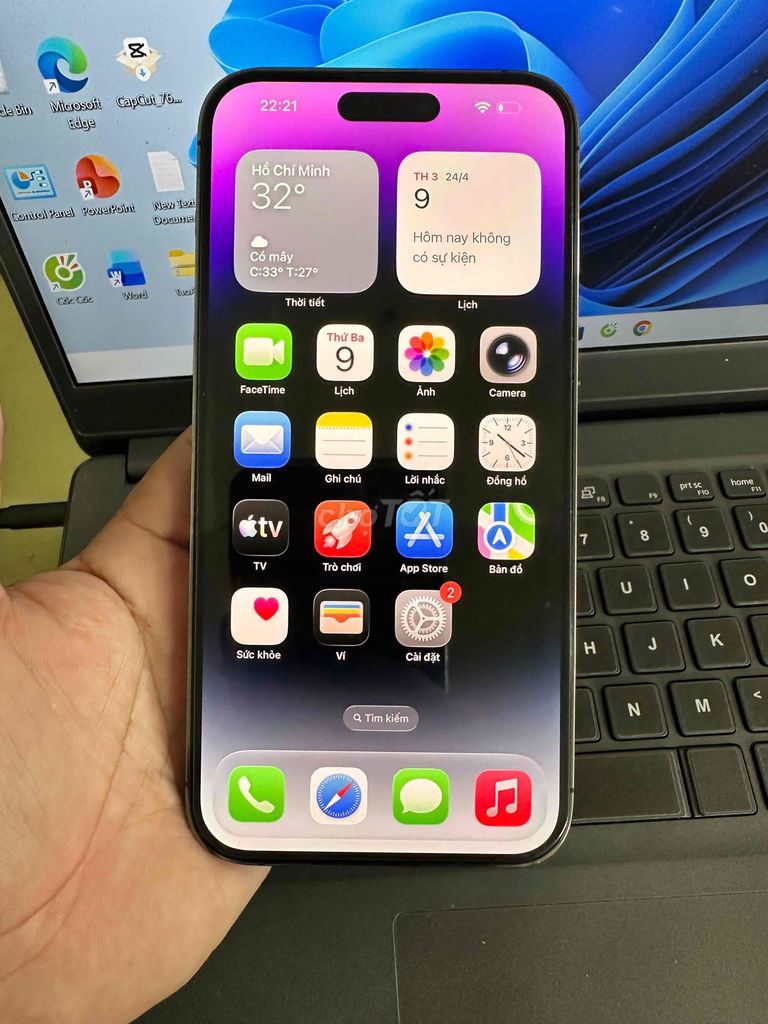 Apple iPhone 14 Pro Max Tím Đã sử dụng. Mua bán Điện thoại tại Quận Cẩm Lệ Đà Nẵng được đăng bởi Anh Tuấn hình 1