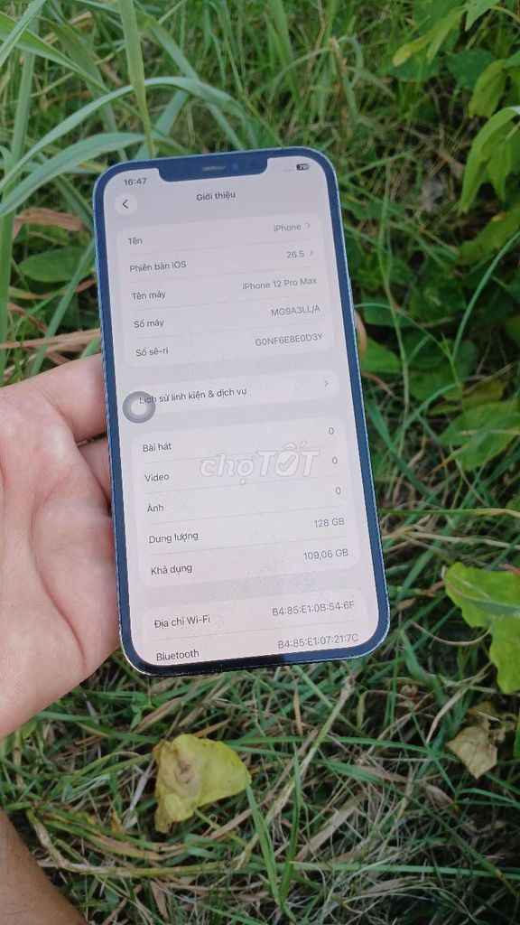 Apple iPhone 12 Pro Max 128GB . Mua bán Điện thoại tại Quận 12 Tp Hồ Chí Minh được đăng bởi a Tam Grab  hình 1