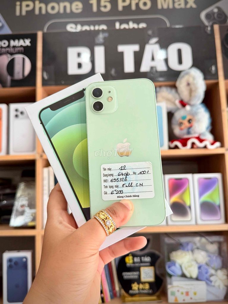 Apple iPhone 12 64GB Xanh Bơ. Mua bán Điện thoại tại Thành phố Long Xuyên An Giang được đăng bởi Bi Táo Store hình 1