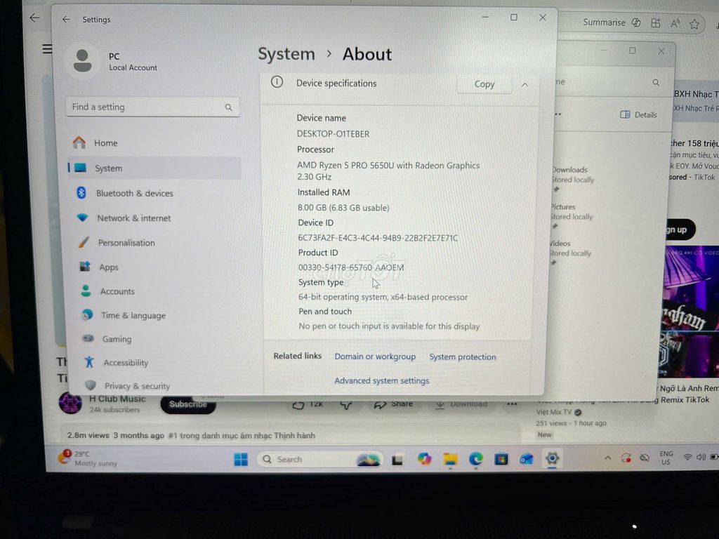 Lenovo ThinkPad X13 AMD Ryzen 5 PRO 5650U 8GB. Mua bán Laptop tại Quận 12 Tp Hồ Chí Minh được đăng bởi KPApple hình 1