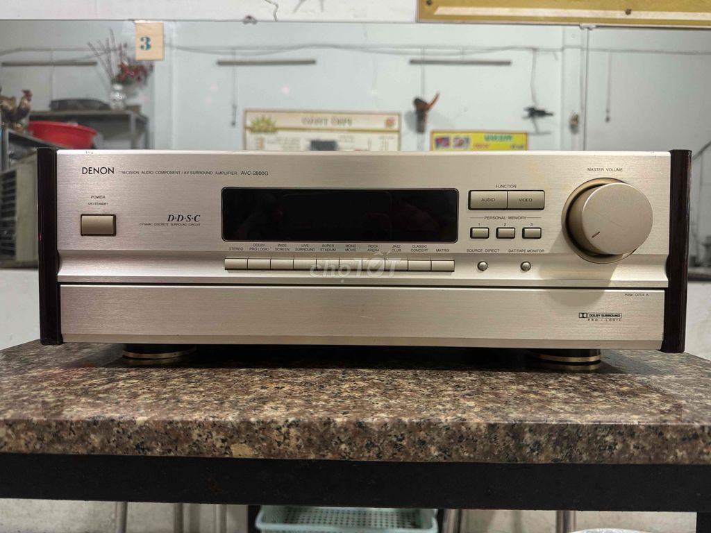 Amply Denon AVC-2800G CS-230w chạy 8 sò than đại.