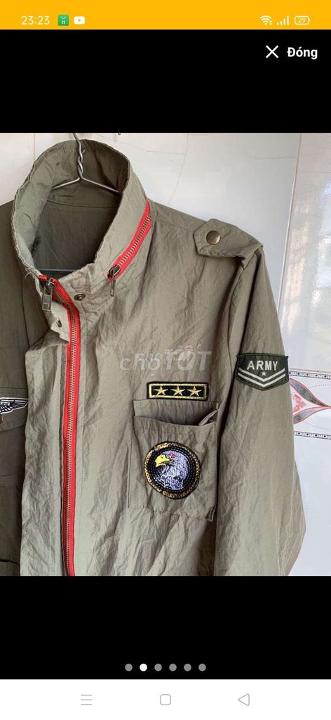 Áo khoác jacket Army W. K.BEE,.Size S