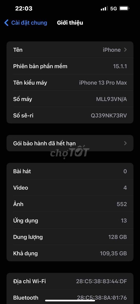 iPhone 13 Pro Max 128GB Xanh. Mua bán Điện thoại tại Quận Hai Bà Trưng Hà Nội được đăng bởi Quân2021 hình 1