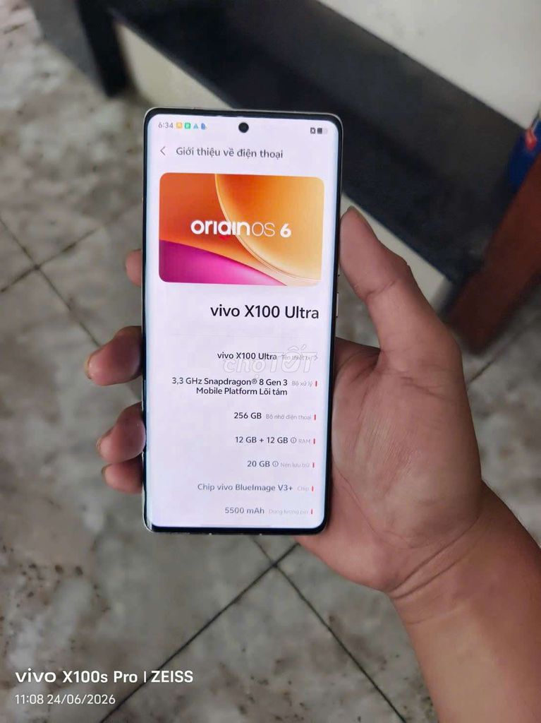 Vivo X100 Ultra Snapdragon 8 Gen 3 256GB Bạc. Mua bán Điện thoại tại Quận 10 Tp Hồ Chí Minh được đăng bởi Trắng hình 1