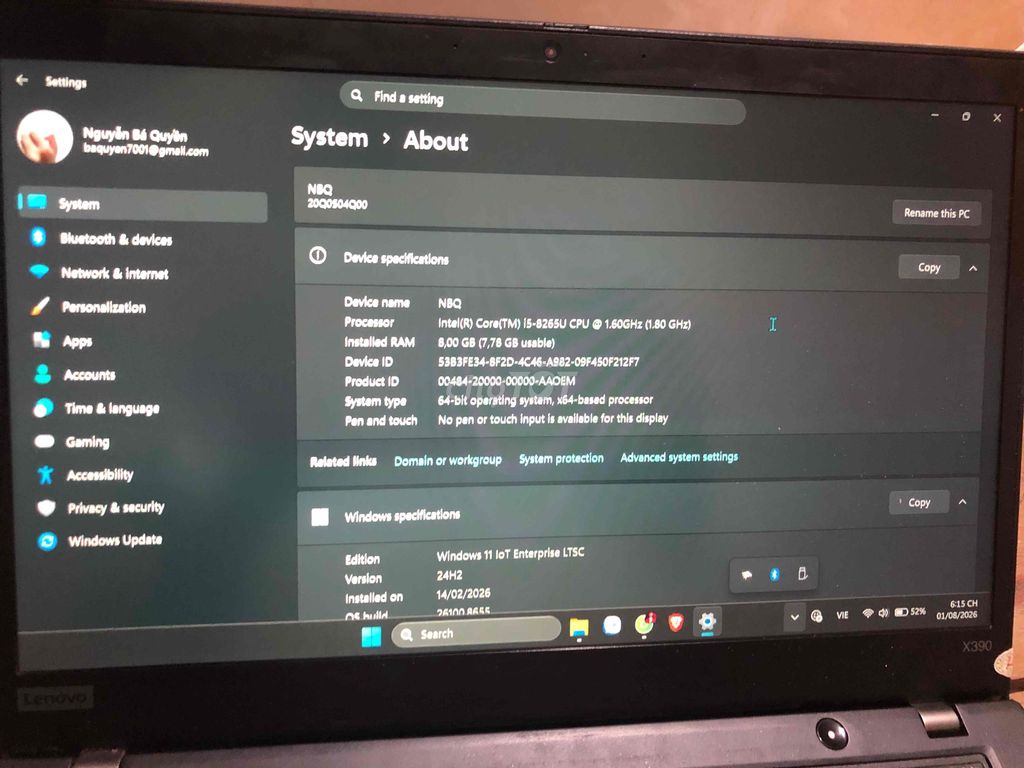 thinkpad x390 8/128 có fix. Mua bán Laptop tại Huyện Thanh Chương Nghệ An được đăng bởi Nguyễn Bá Quyền hình 1