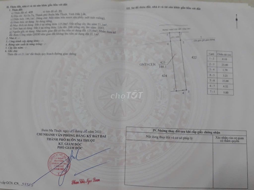 BÁN 03 LÔ ĐẤT CHÍNH CHỦ NẰM LIỀN KỀ đẹp tại tp Buôn Ma Thuột, Đắk Lắk