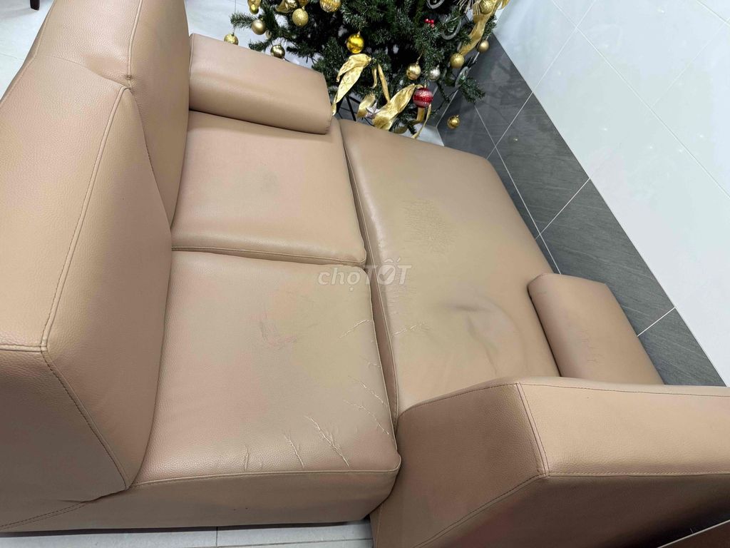Ghế sofa chữ L Da Nâu be Đã sử dụng. Mua bán Bàn ghế tại Huyện Bình Chánh Tp Hồ Chí Minh được đăng bởi Trần Thị Thanh Ngân hình 1