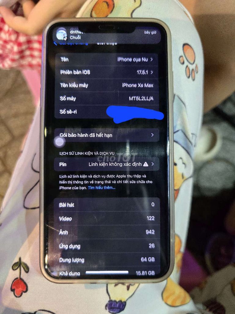 iPhone Xs Max 64GB Bạc Nguyên Zin