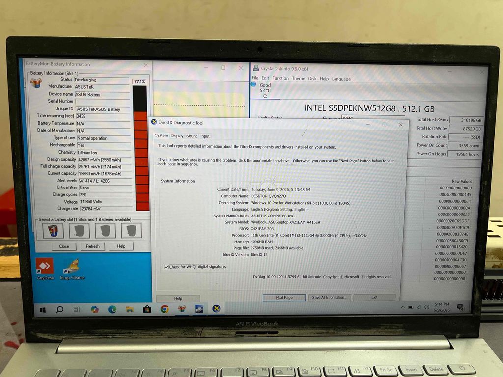 ASUS VivoBook X421EAY i3 Gen 11 4GB/512GB. Mua bán Laptop tại Quận Đống Đa Hà Nội được đăng bởi Nam khánh hình 1