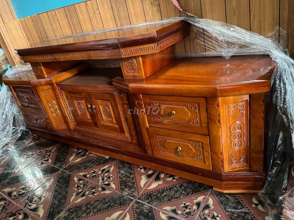 Kệ tivi Gỗ Nâu 2m chưa sử dụng. Mua bán Tủ, kệ gia đình tại Thành phố Biên Hòa Đồng Nai được đăng bởi Nguyễn  hình 1