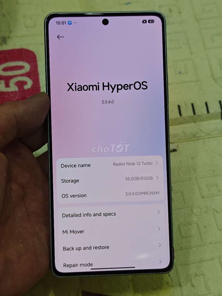 Xiaomi Redmi Note 12 Turbo 12GB/512GB. Mua bán Điện thoại tại Quận Hoàng Mai Hà Nội được đăng bởi Nguyennoi hình 1