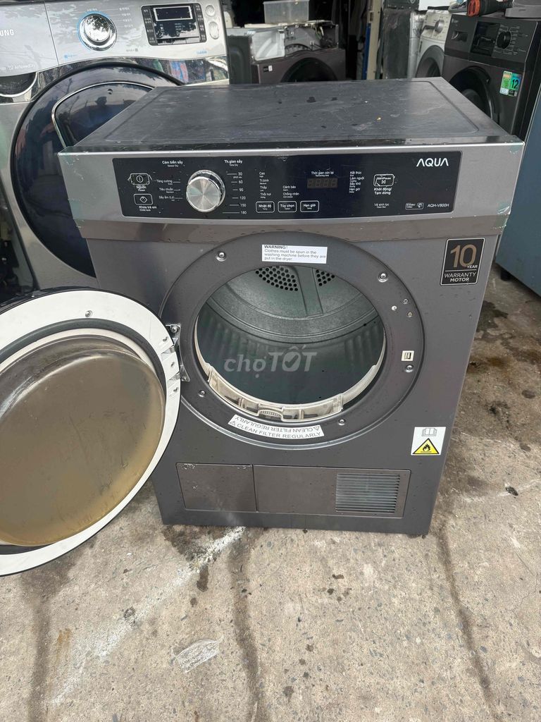 Máy sấy quần áo Aqua AQH-V900H Xám. Mua bán Máy giặt tại Thành phố Thủ Đức Tp Hồ Chí Minh được đăng bởi Nam Huỳnh hình 1