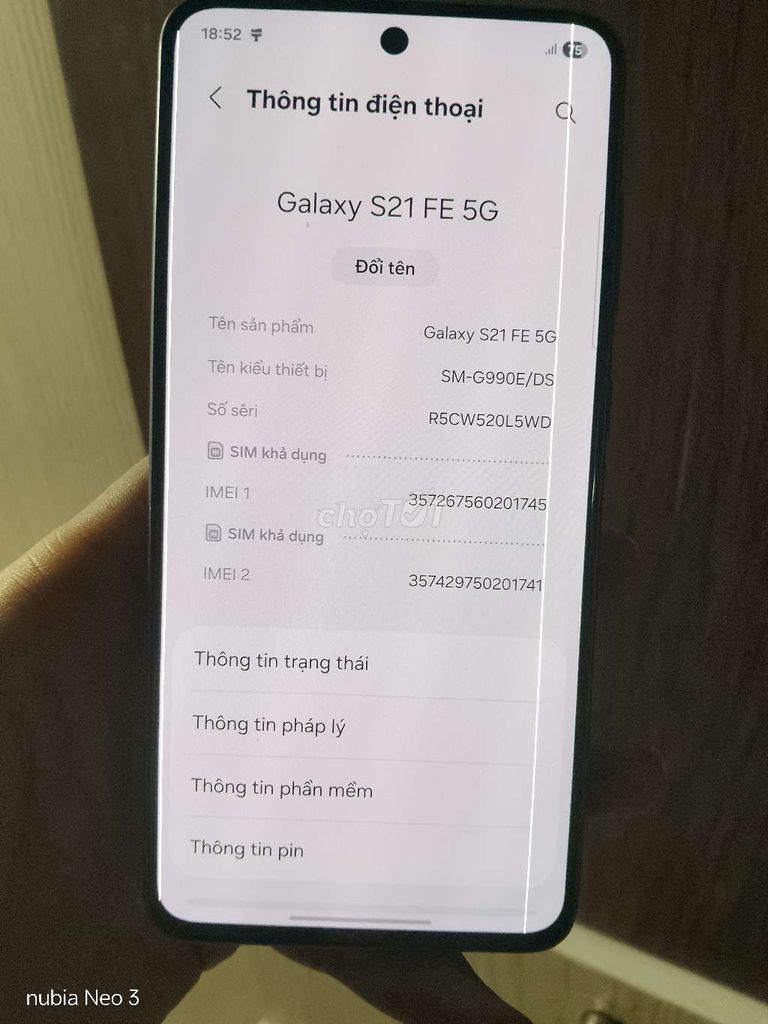 Samsung Galaxy S21 FE 5G 128GB Đen. Mua bán Điện thoại tại Quận 6 Tp Hồ Chí Minh được đăng bởi Hiếu Thứ Tha hình 1