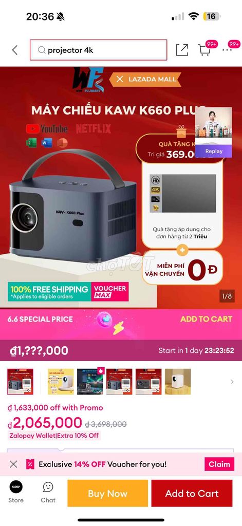 Máy chiếu mini KAW K660/K650 Xám. Mua bán Đồ dùng văn phòng tại Thành phố Nha Trang Khánh Hòa được đăng bởi Татьяна Фасхудинова hình 1