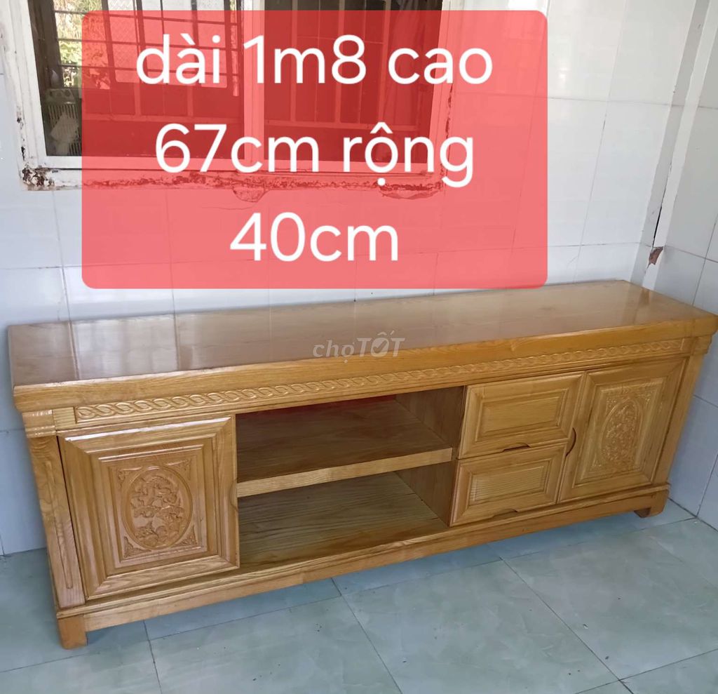 Kệ tivi gỗ 1m8. Mua bán Tủ, kệ gia đình tại Thành phố Bến Tre Bến Tre được đăng bởi Hung hình 1