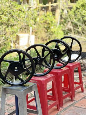 Mâm xe máy Click cốt lớn Hợp kim Đen