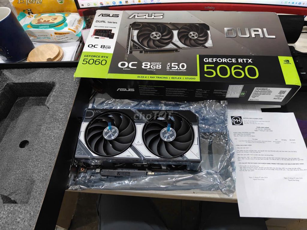 Card màn hình ASUS Dual OC RTX 5060 mới 100%. Mua bán Linh kiện (RAM, Card...) tại Quận 10 Tp Hồ Chí Minh được đăng bởi Phạm Xuân Tú hình 1