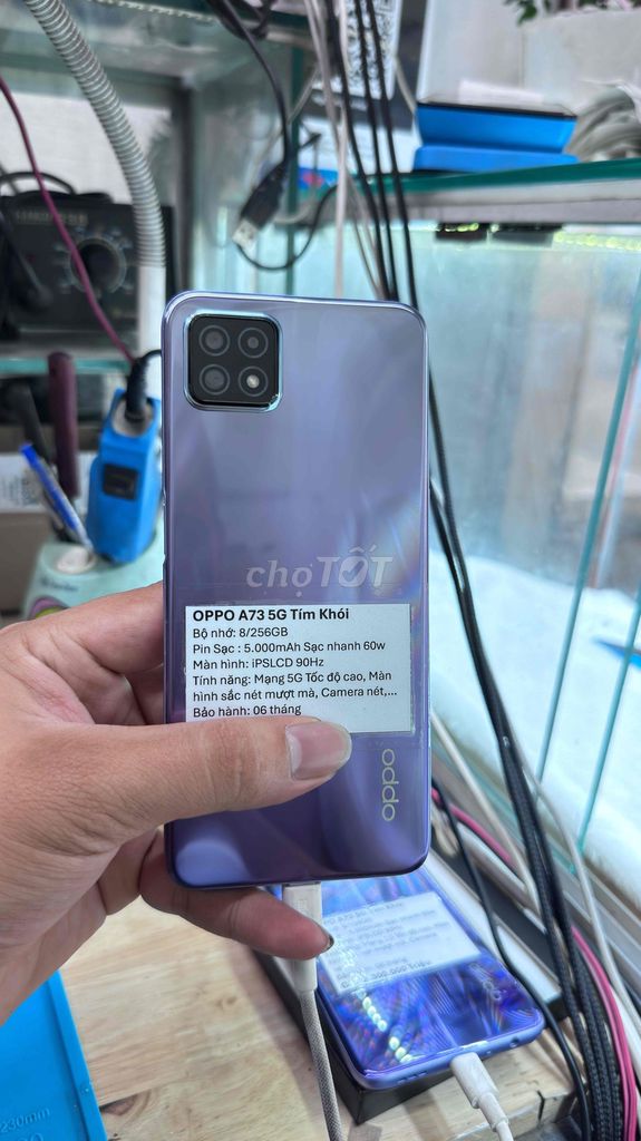 OPPO A73 5G 8GB/256GB Tím Khói. Mua bán Điện thoại tại Thành phố Thuận An Bình Dương được đăng bởi Lâm Hùng Mobile hình 1