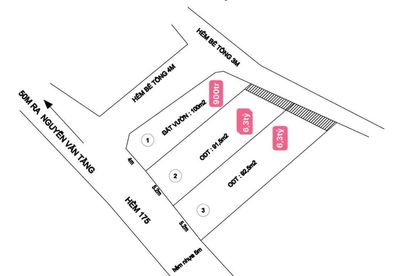 BÁN 3 LÔ 1/ NGUYỄN VĂN TĂNG ( GIÁ 6 TỶ 3 VÀ 7 TỶ 1)