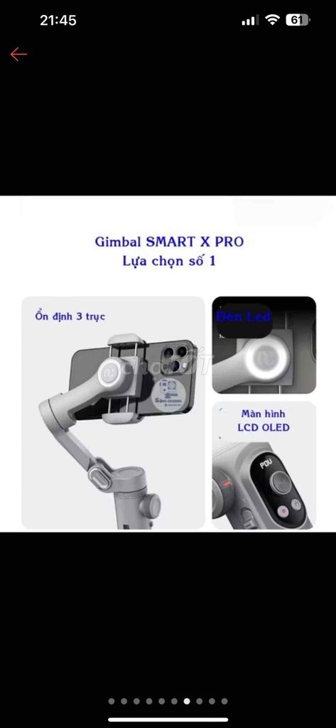 GIMBAL CHỐNG RUNG SMART X PRO + Gậy nối dài 73 cm