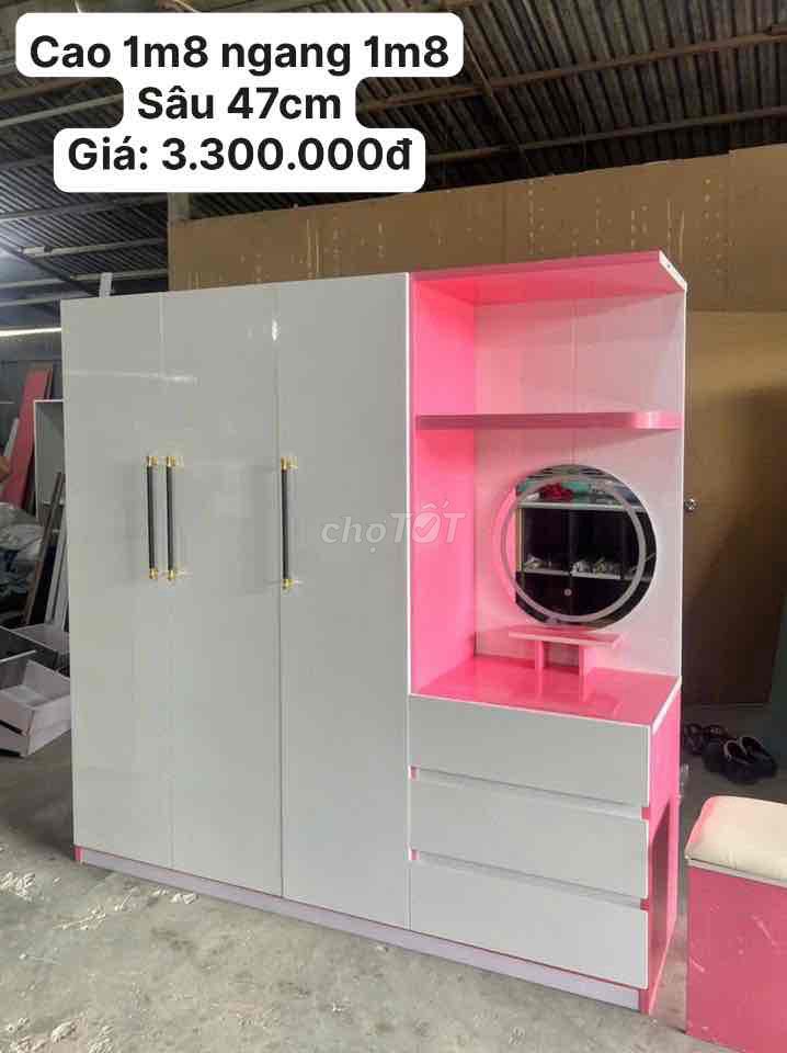 Tủ quần áo Nhựa Đài Loan Hồng cánh trắng 1m8 x 1m8. Mua bán Tủ, kệ gia đình tại Quận Gò Vấp Tp Hồ Chí Minh được đăng bởi Nội Thất Gia Đình hình 1