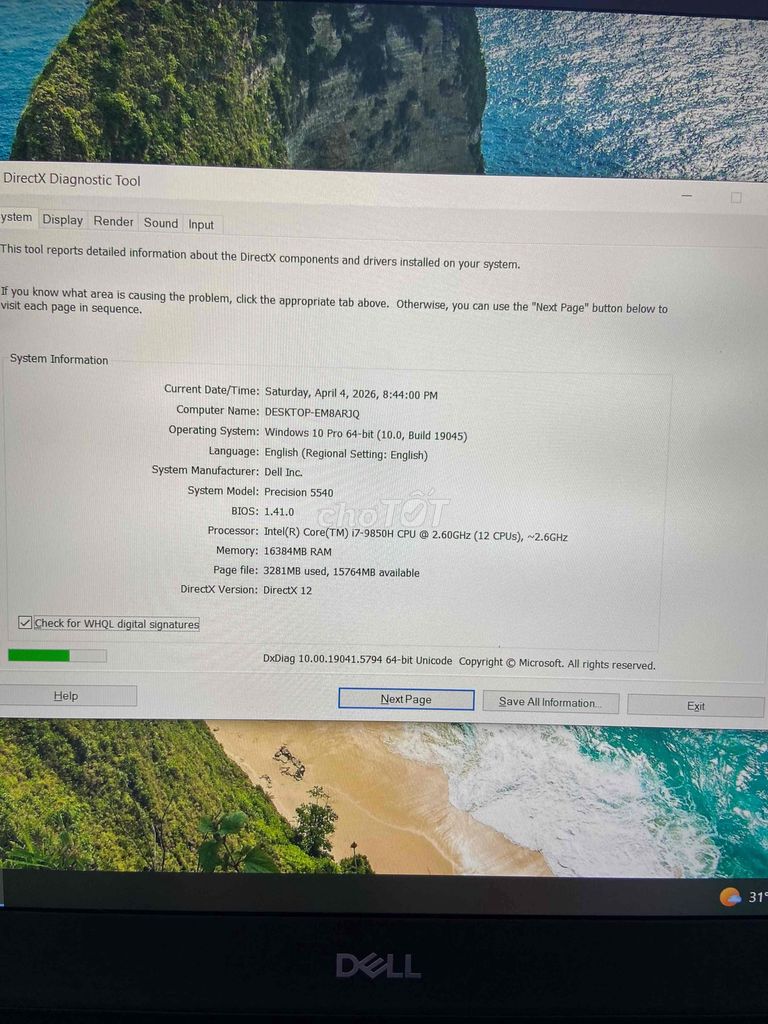 Dell Precision 5540 i7-9850H 15.6 inch 16GB/512GB. Mua bán Laptop tại Quận Tân Phú Tp Hồ Chí Minh được đăng bởi VIET hình 1