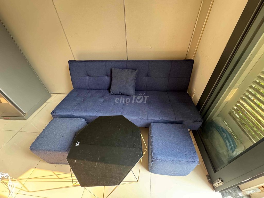 Bộ sofa vải xanh đậm. Mua bán Bàn ghế tại Quận 12 Tp Hồ Chí Minh được đăng bởi Nguyễn Thị Thu Xuân hình 1