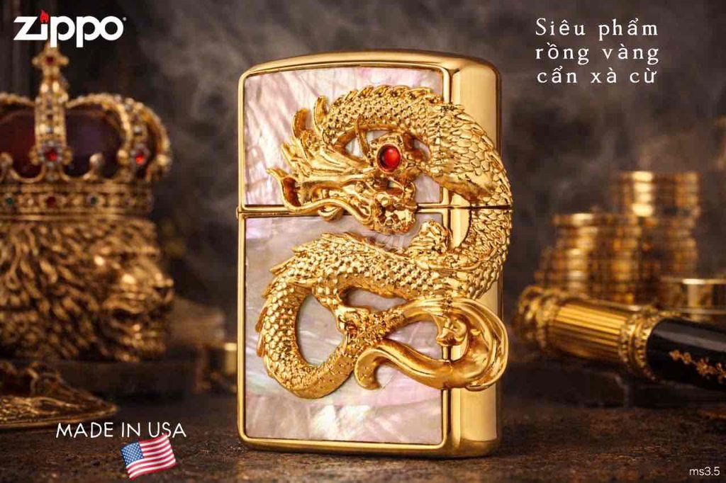 Bật lửa Zippo Kim loại Vàng. Mua bán Đồ sưu tầm, đồ cổ tại Thành phố Rạch Giá Kiên Giang được đăng bởi Đức Bảo Trần hình 1