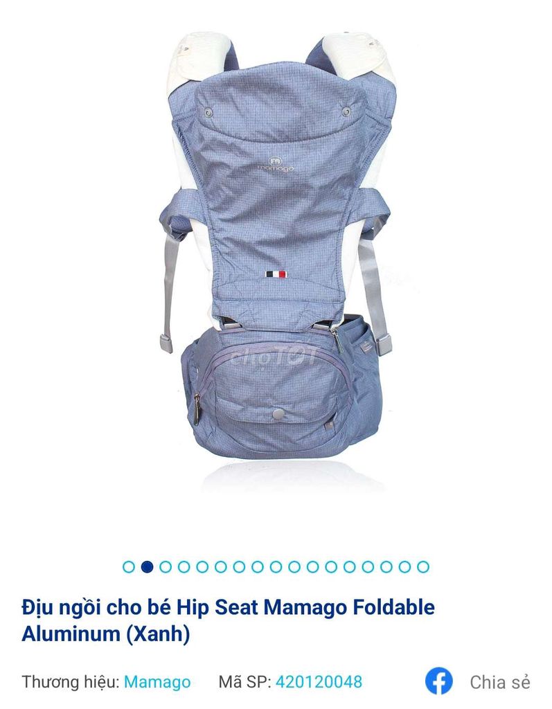 Địu em bé Mamago Hip Seat Foldable. Mua bán Mẹ và bé tại Quận Kiến An Hải Phòng được đăng bởi Nguyễn Tuấn Anh hình 1