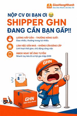 [TUYỂN DỤNG] GHN khu vực Hưng Yên