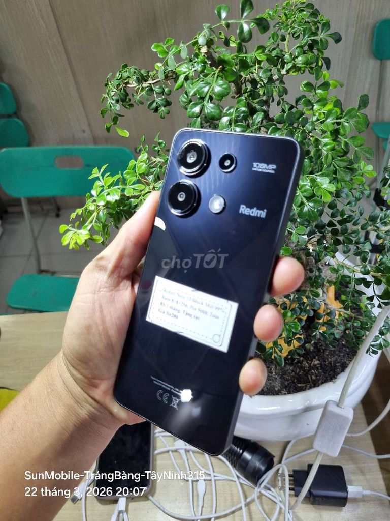 Redmi Note 13 R8+8+ 256GB Đen 98. Mua bán Điện thoại tại Huyện Trảng Bàng Tây Ninh được đăng bởi Sun Mobile Shop Điện Thoại Trảng Bàng Tây Ninh 01 hình 1