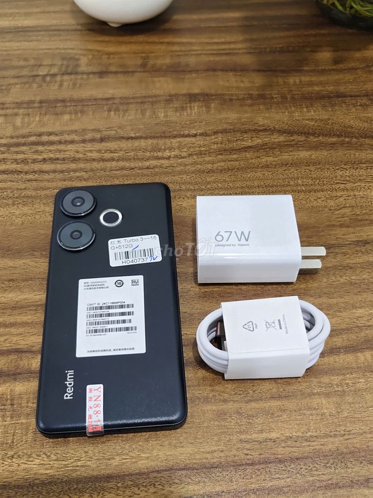 Xiaomi Redmi Turbo 3 16/512 Đen sạc 120w có COD. Mua bán Điện thoại tại Quận Ba Đình Hà Nội được đăng bởi Android Top hình 1
