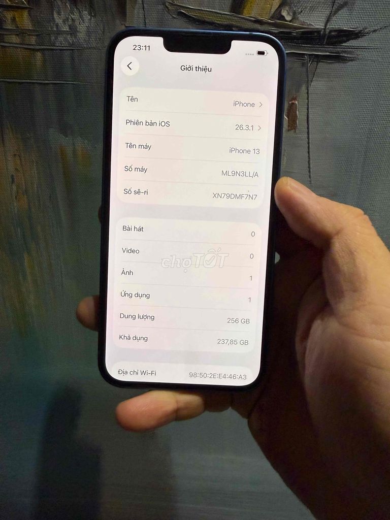 iPhone 13 256GB Xanh dương Lock. Mua bán Điện thoại tại Quận Phú Nhuận Tp Hồ Chí Minh được đăng bởi Thanh nam hình 1
