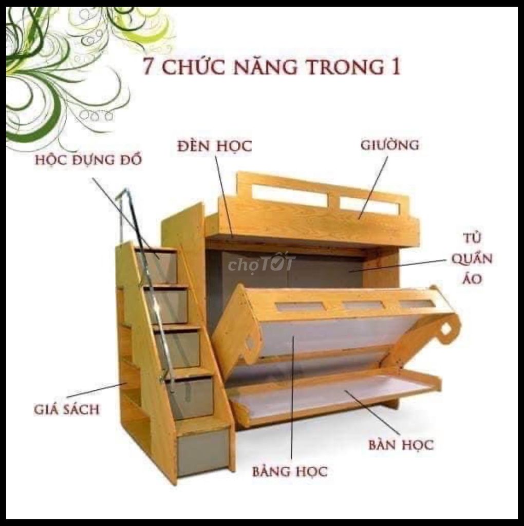 Giường tầng ZIP Iris Phòng trẻ em. Mua bán Giường, chăn ga gối nệm tại Thành phố Thủ Đức Tp Hồ Chí Minh được đăng bởi Quynh Nhu Ngo hình 1