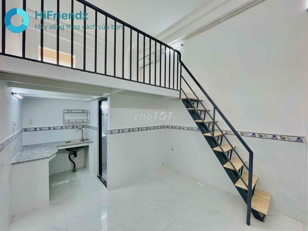 🏡 Phòng trọ gác cao 1m7 - Rộng 30m2 - Gần Nguyễn Văn Đậu, Ở 4Ng-4Xe