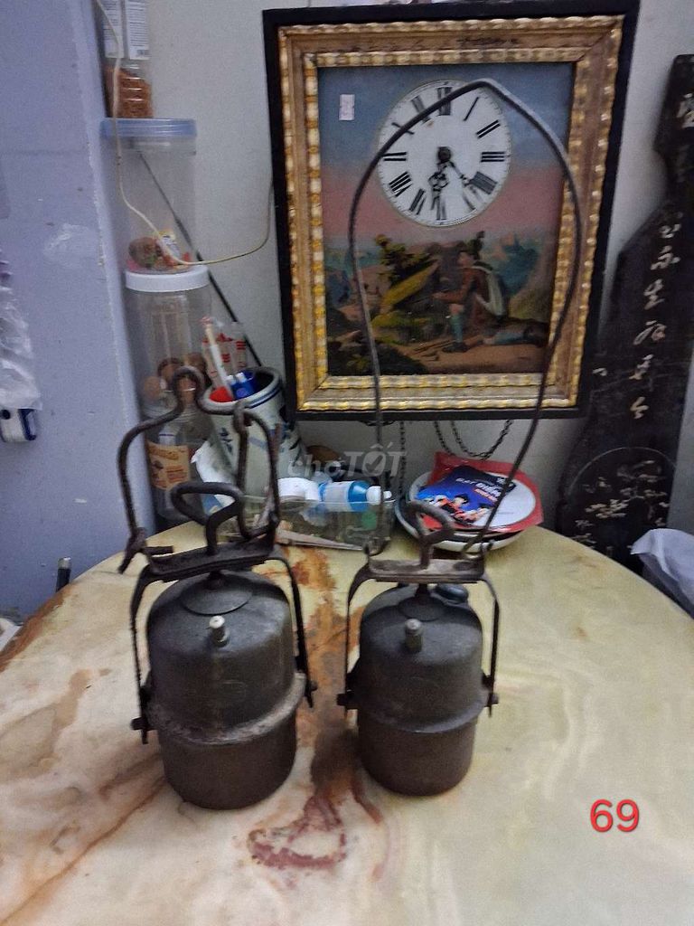 Đèn khí đá Hoài cổ Kim loại 2 cái. Mua bán Đồ sưu tầm, đồ cổ tại Quận 6 Tp Hồ Chí Minh được đăng bởi sưu tập hình 1