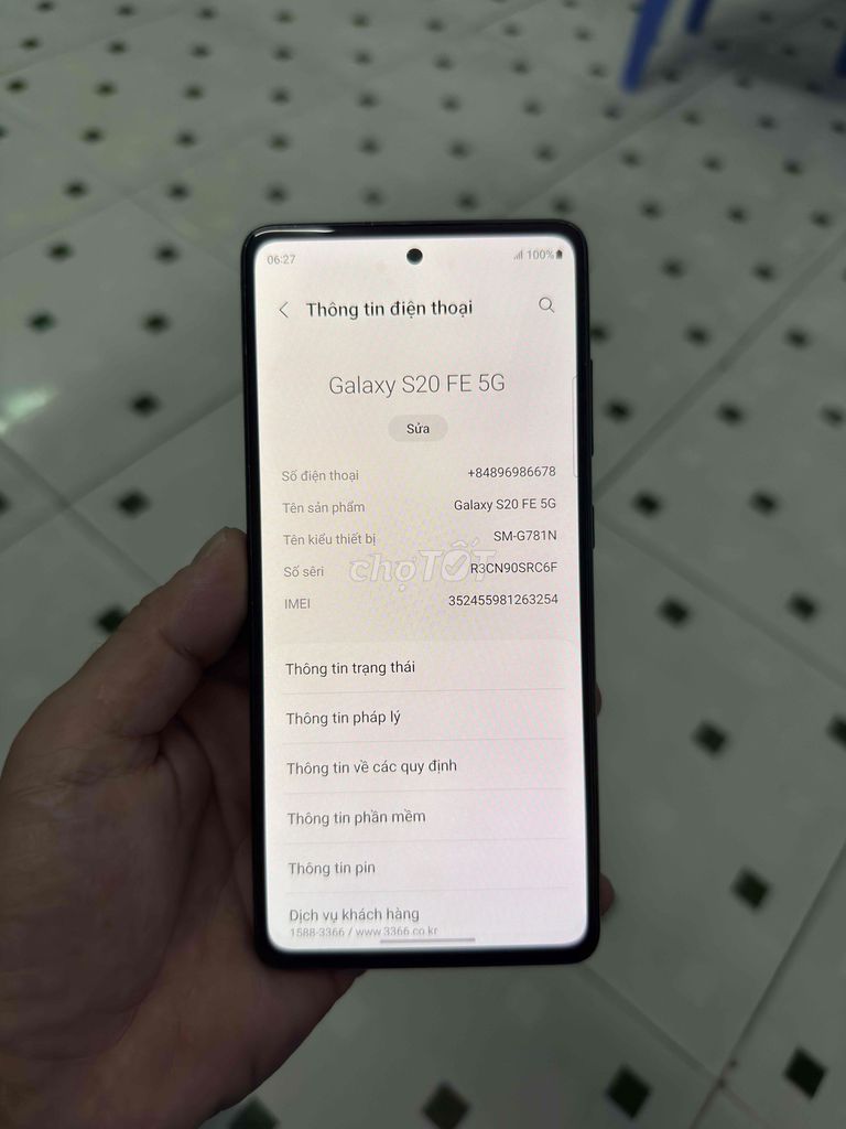Samsung S20 FE 5G 128GB. Mua bán Điện thoại tại Huyện Bình Chánh Tp Hồ Chí Minh được đăng bởi NHATLV hình 1